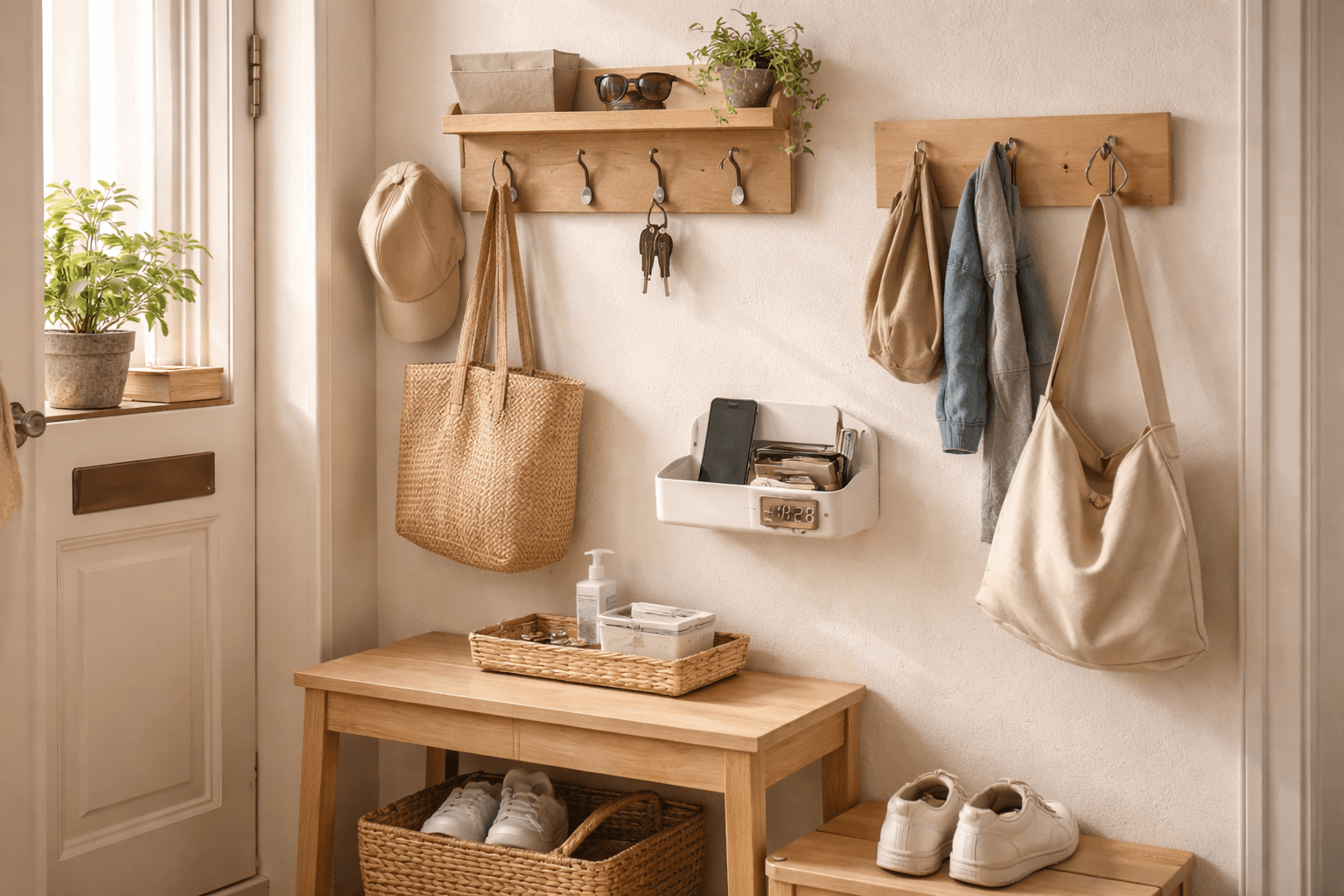 Organizar una entrada pequeña: ideas prácticas con poco espacio