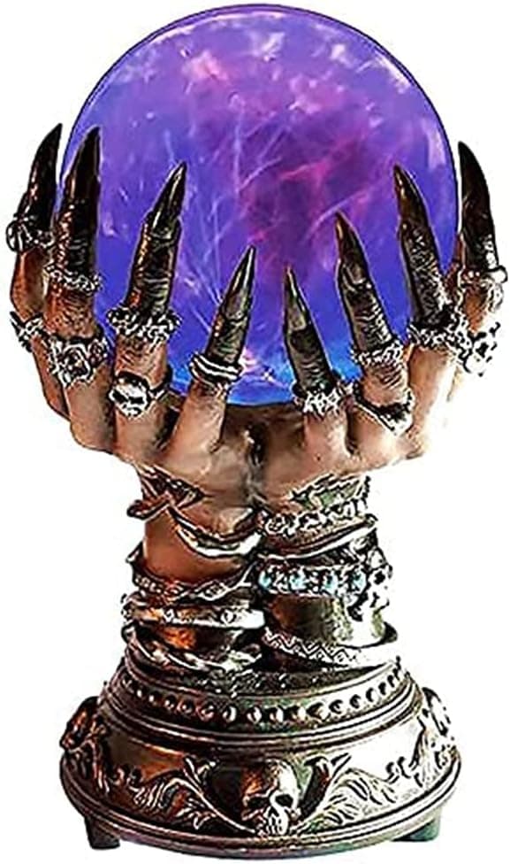 Fafeicy - Bola de cristal de Halloween (resina gótica, 29 cm, ideal para decoración de Halloween y bola de plasma Touch