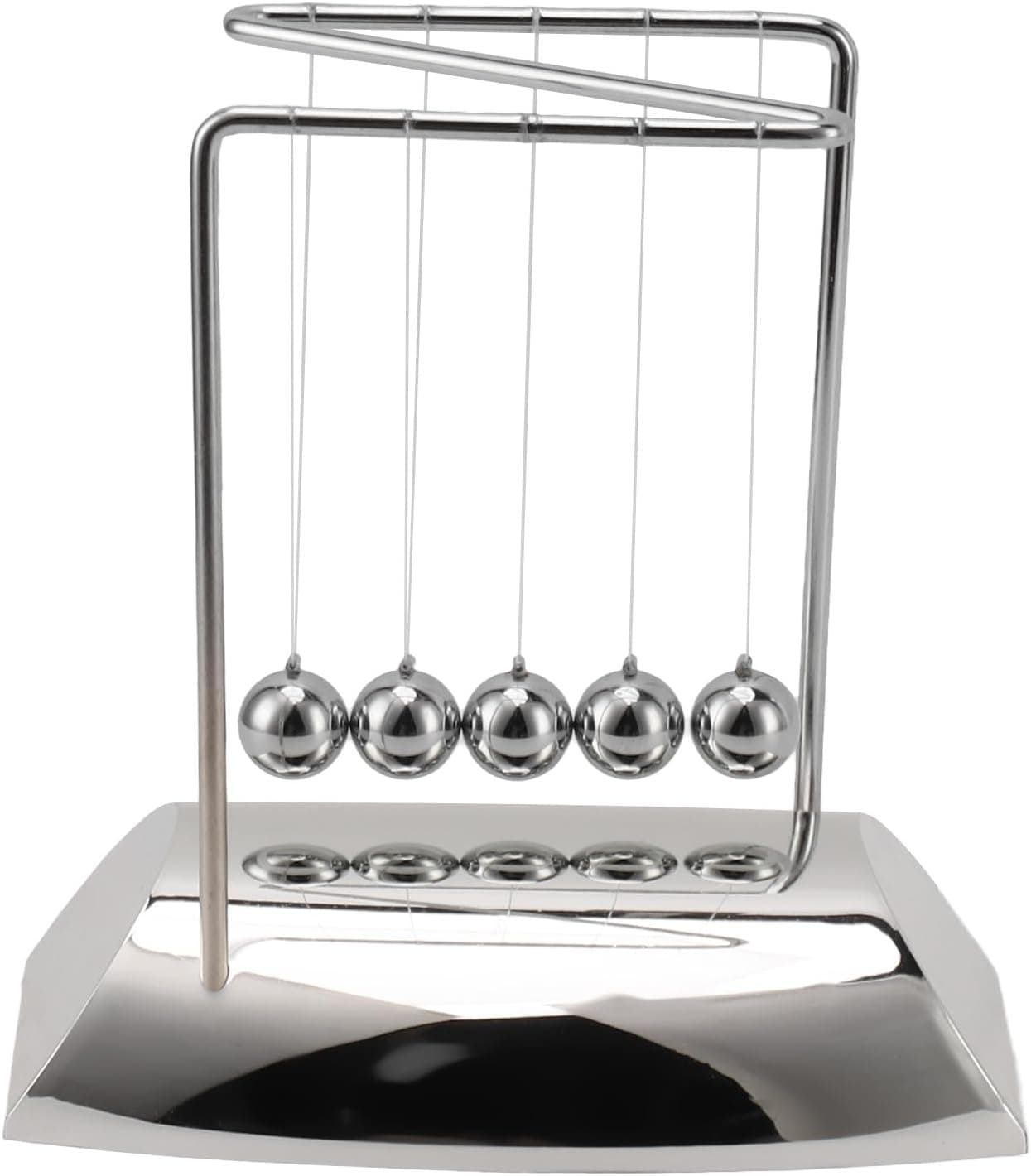 Péndulo de Newton Cradle con 7 Bolas de Acero, Bolas de Balance de Equilibrio Clásico, Física Z de Forma Z Newtons Newtons Perpetual Motion Balls, Office Home Science Gadget,