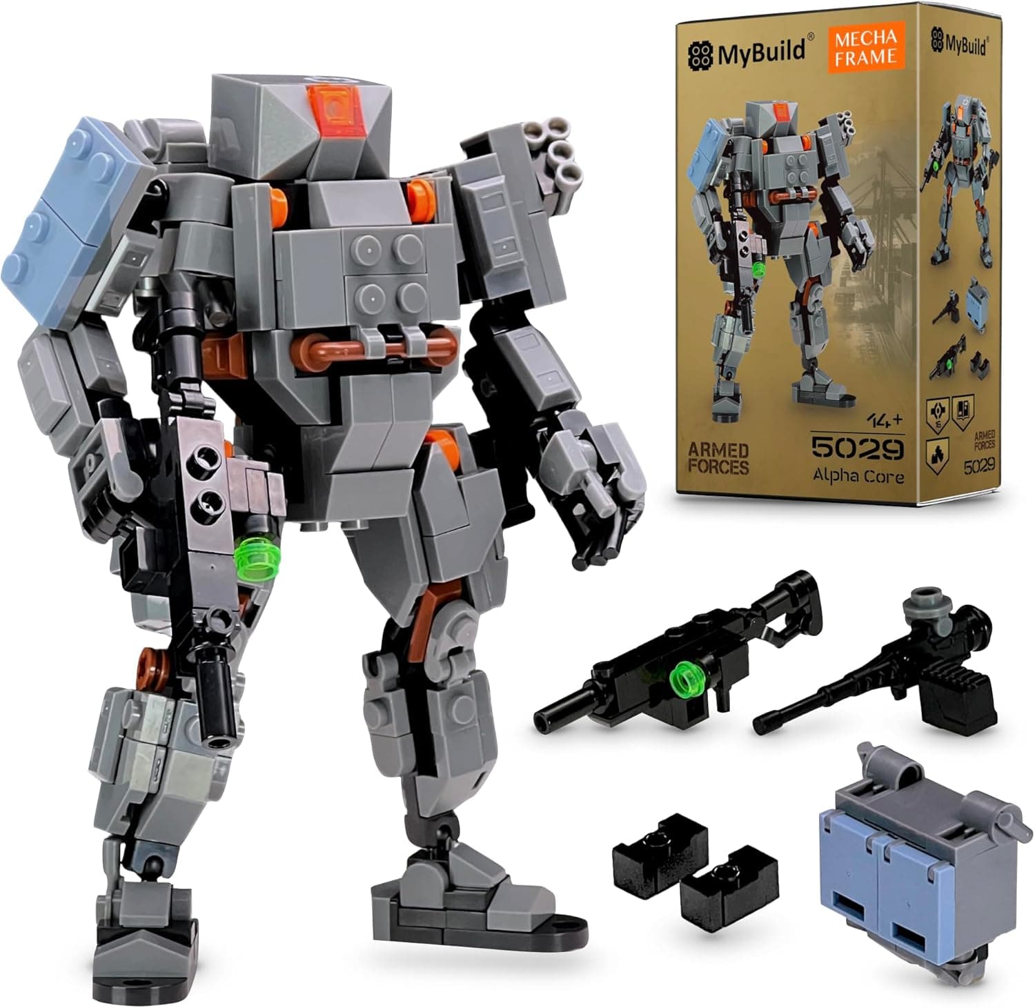 Mech articulado para montar con módulos intercambiables