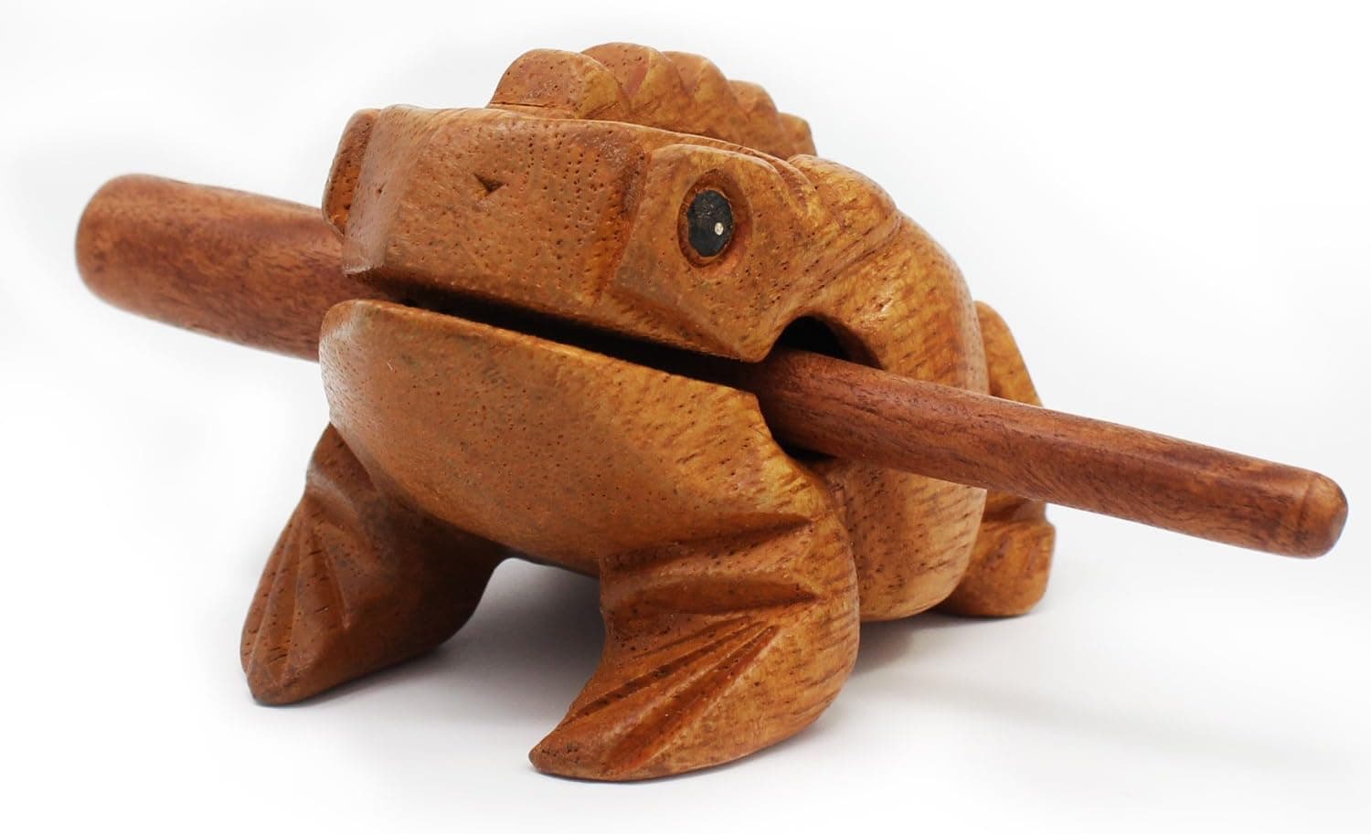 Guiro de rana de madera